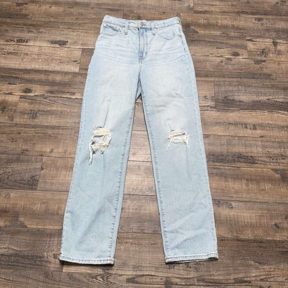 Madewell The Perfect Vintage Straight Jeans Distressed Women's Size 26
